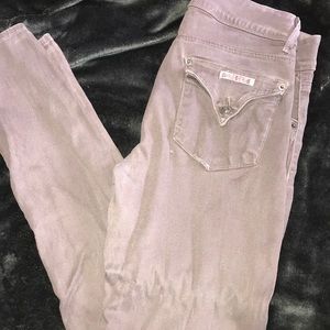 Hudson Brown/Dusty purple colored jeans